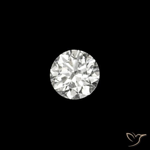 0.04 ct White Diamond Stone, Natural Diamond in Diamond-Cut Shape for Sale