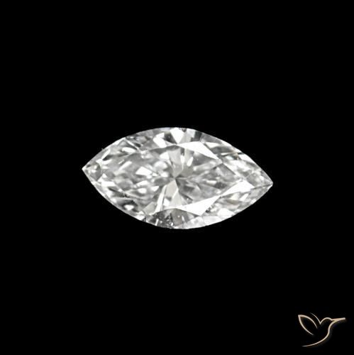 0.06 ct White Diamond Stone, Natural Diamond in Marquise Facet Shape for Sale
