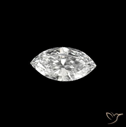 0.06 ct White Diamond Stone, Natural Diamond in Marquise Facet Shape for Sale