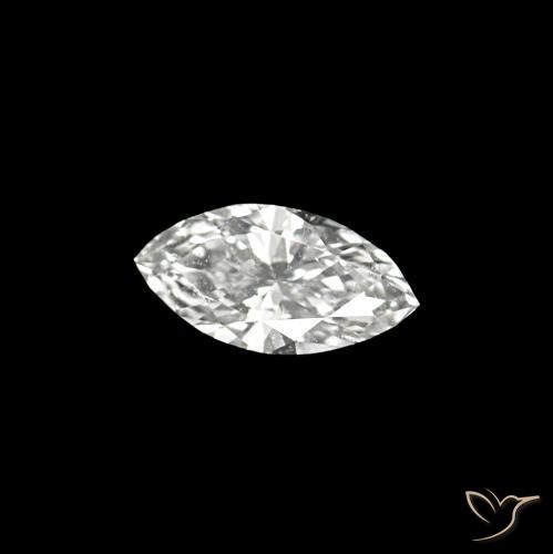 0.07 ct White Diamond Stone, Natural Diamond in Marquise Facet Shape for Sale