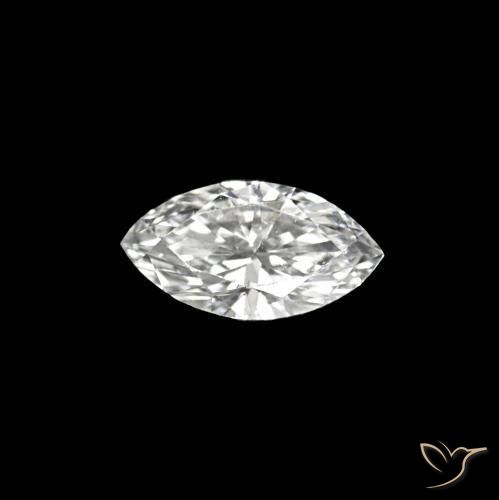 0.07 ct White Diamond Stone, Natural Diamond in Marquise Facet Shape for Sale