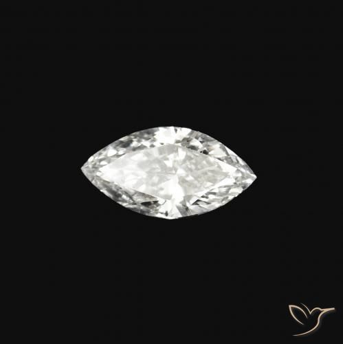 0.07 ct White Diamond Stone, Natural Diamond in Marquise Facet Shape for Sale
