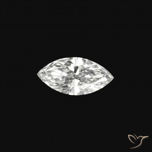 0.06 ct White Diamond Stone, Natural Diamond in Marquise Facet Shape for Sale
