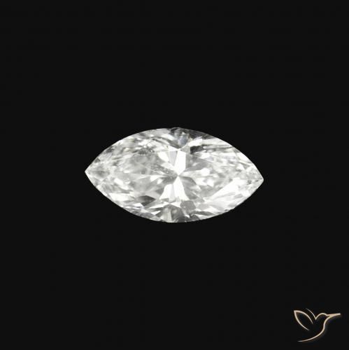 0.09 ct White Diamond Stone, Natural Diamond in Marquise Facet Shape for Sale