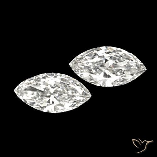 0.14 ctw White Diamond Stones, Natural Diamond in Marquise Facet Shape for Sale