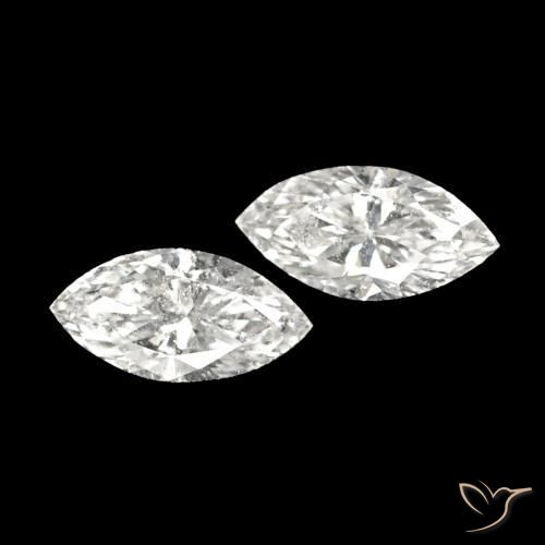 0.14 ctw White Diamond Stones, Natural Diamond in Marquise Facet Shape for Sale