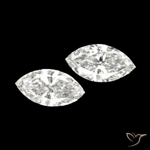 0.12 ctw White Diamond Stones, Natural Diamond in Marquise Facet Shape for Sale