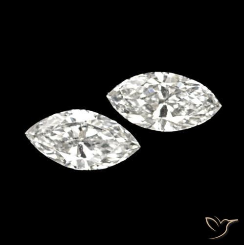 0.12 ctw White Diamond Stones, Natural Diamond in Marquise Facet Shape for Sale