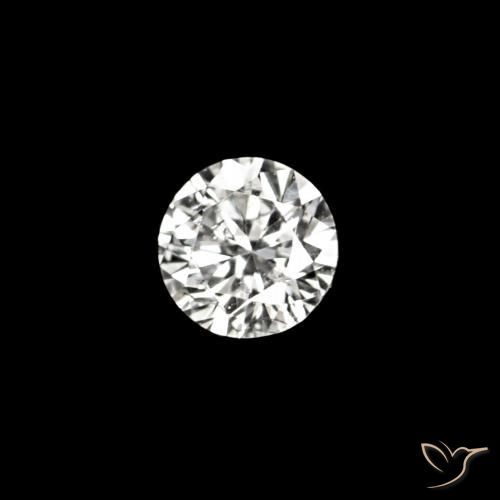0.02 ct White Diamond Stone, Natural Diamond in Diamond-Cut Shape for Sale
