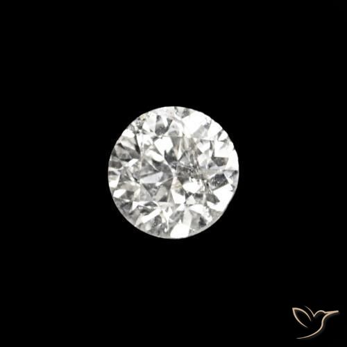 0.02 ct White Diamond Stone, Natural Diamond in Diamond-Cut Shape for Sale