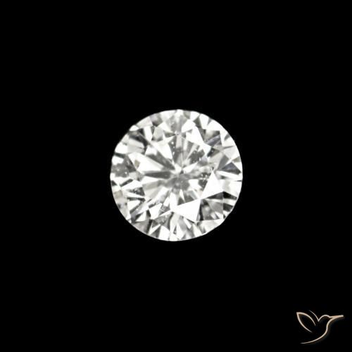 0.02 ct White Diamond Stone, Natural Diamond in Diamond-Cut Shape for Sale