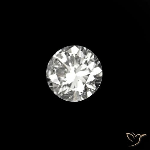 0.02 ct White Diamond Stone, Natural Diamond in Diamond-Cut Shape for Sale