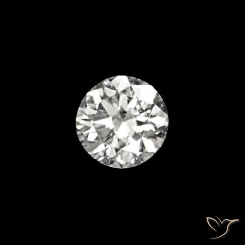 0.02 ct White Diamond Stone, Natural Diamond in Diamond-Cut Shape for Sale