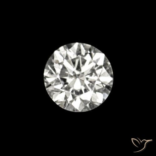 0.02 ct White Diamond Stone, Natural Diamond in Diamond-Cut Shape for Sale