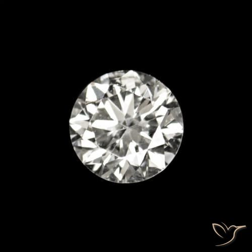 0.02 ct White Diamond Stone, Natural Diamond in Diamond-Cut Shape for Sale
