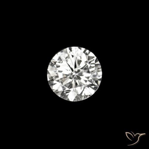 0.02 ct White Diamond Stone, Natural Diamond in Diamond-Cut Shape for Sale