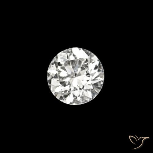 0.02 ct White Diamond Stone, Natural Diamond in Diamond-Cut Shape for Sale