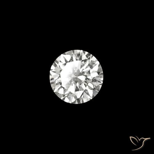 0.03 ct White Diamond Stone, Natural Diamond in Diamond-Cut Shape for Sale