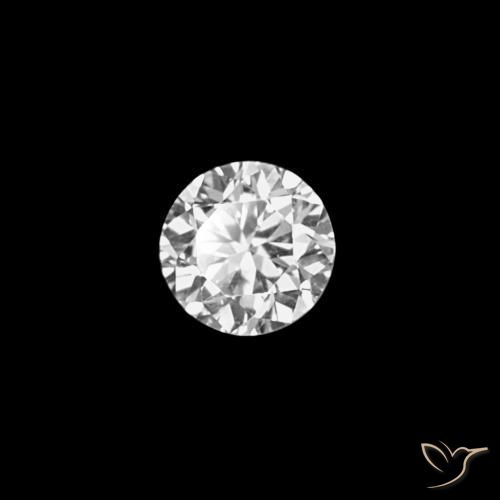 0.03 ct White Diamond Stone, Natural Diamond in Diamond-Cut Shape for Sale