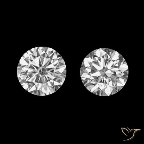 0.06 ctw White Diamond Gemstones, Diamond Gems in Diamond-Cut Shape for Sale.