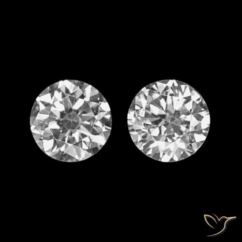 0.07 ctw White Diamond Gemstones, Diamond Gems in Diamond-Cut Shape for Sale.