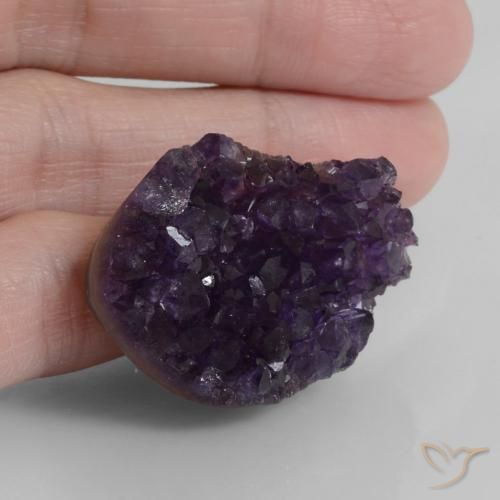 67.71 ct Violet Druzy Amethyst Stone, Natural Druzy Amethyst in Fancy Crystal Cluster Shape for Sale