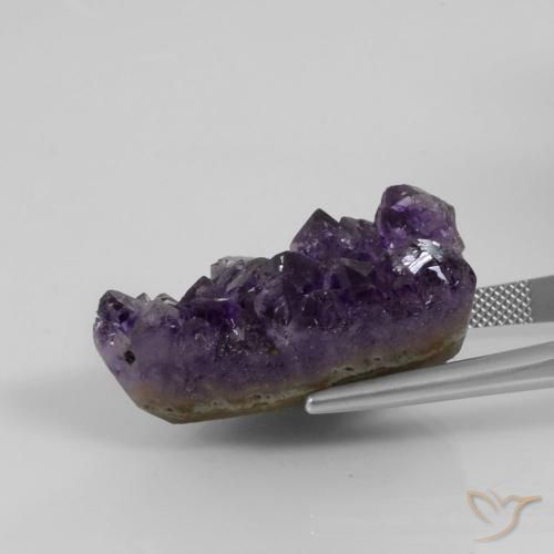 Druzy Amethyst Gemstone in 30.9 x 23.5 mm Size for Sale, Druzy Amethyst Stone in Dark Violet Color