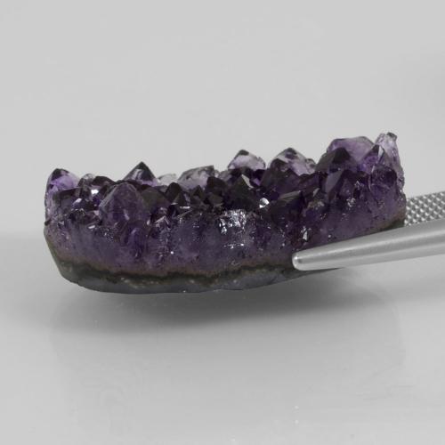 Druzy Amethyst Gemstone in 34.5 x 23.5 mm Size for Sale, Druzy Amethyst Stone in Dark Violet Color