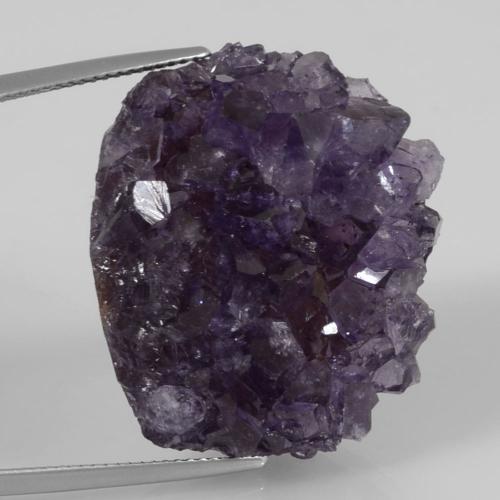 65.12 ct Violet Druzy Amethyst Stone, Natural Druzy Amethyst in Fancy Crystal Cluster Shape for Sale