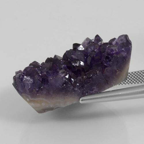 Druzy Amethyst Gemstone in 32.4 x 24.5 mm Size for Sale, Druzy Amethyst Stone in Dark Violet Color