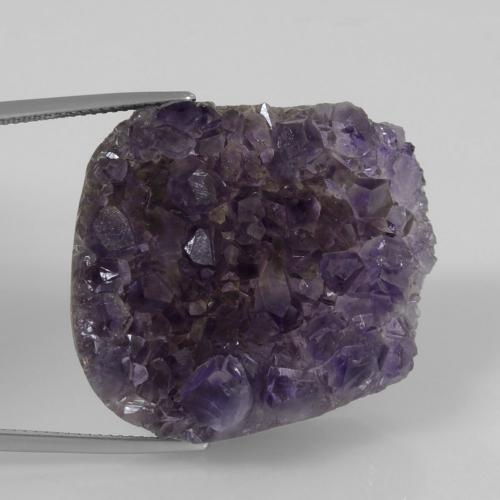 72.22 ct Violet Druzy Amethyst Stone, Natural Druzy Amethyst in Fancy Crystal Cluster Shape for Sale