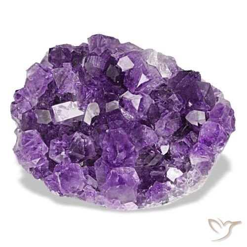 62.67 ct Violet Druzy Amethyst Gemstone, Druzy Amethyst Gem in Fancy Crystal Cluster Shape for Sale.