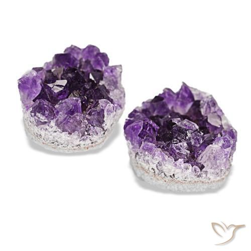 Druzy Amethyst Gemstones in 13.2 x 11.6 mm Size for Sale, Druzy Amethyst Stones in Medium Violet Color