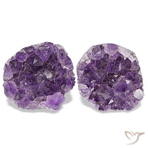 23.12 ctw Violet Druzy Amethyst Gemstones, Druzy Amethyst Gems in Fancy Crystal Cluster Shape for Sale.