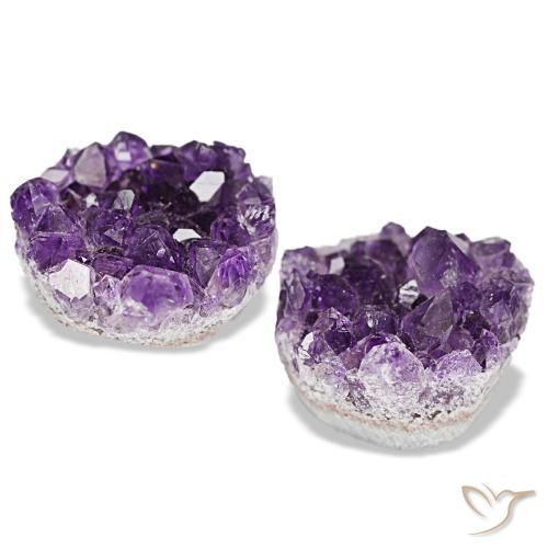 Druzy Amethyst Gemstones in 14.7 x 14.1 mm Size for Sale, Druzy Amethyst Stones in Medium Violet Color