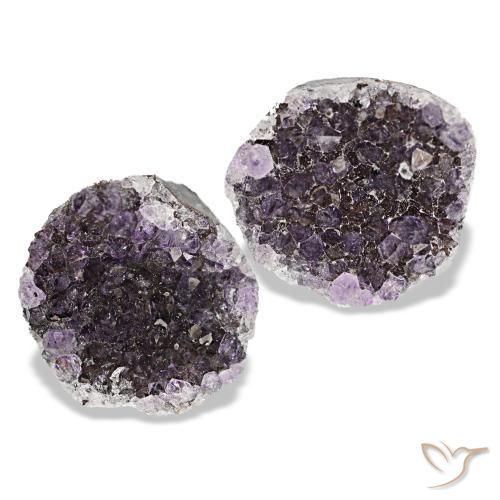 14.43 ctw Violet Druzy Amethyst Stones, Natural Druzy Amethyst in Fancy Crystal Cluster Shape for Sale