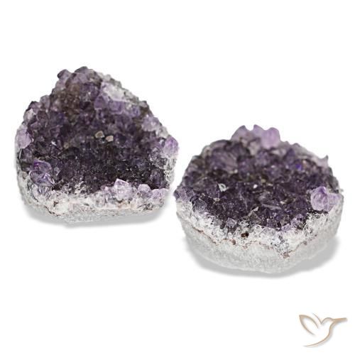 Druzy Amethyst Gemstones in 13.6 x 12.4 mm Size for Sale, Druzy Amethyst Stones in Deep Violet Color