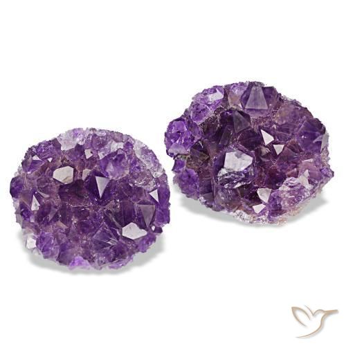 18.41 ctw Violet Druzy Amethyst Stones, Natural Druzy Amethyst in Fancy Crystal Cluster Shape for Sale