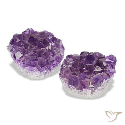 Druzy Amethyst Gemstones in 14.5 x 11.6 mm Size for Sale, Druzy Amethyst Stones in Medium Violet Color