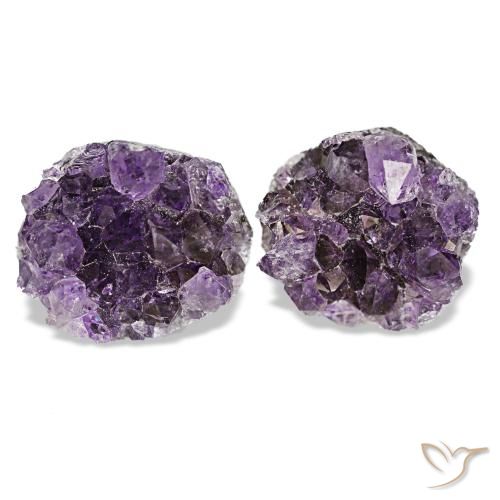 11.85 ctw Violet Druzy Amethyst Gemstones, Druzy Amethyst Gems in Fancy Crystal Cluster Shape for Sale.