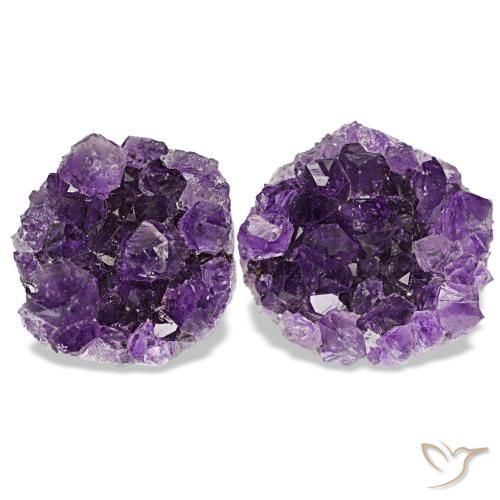 20.54 ctw Violet Druzy Amethyst Gemstones, Druzy Amethyst Gems in Fancy Crystal Cluster Shape for Sale.