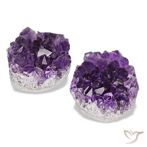 Druzy Amethyst Gemstones in 14.3 x 13.2 mm Size for Sale, Druzy Amethyst Stones in Medium Violet Color