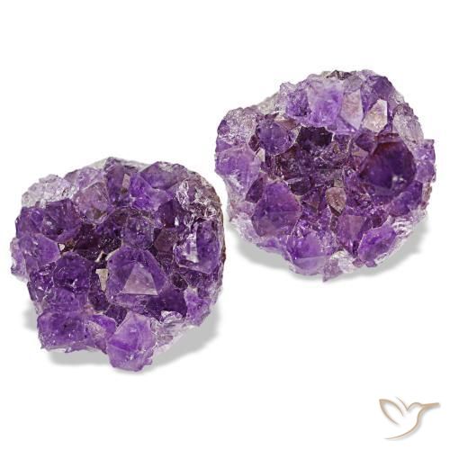 16.88 ctw Violet Druzy Amethyst Stones, Natural Druzy Amethyst in Fancy Crystal Cluster Shape for Sale