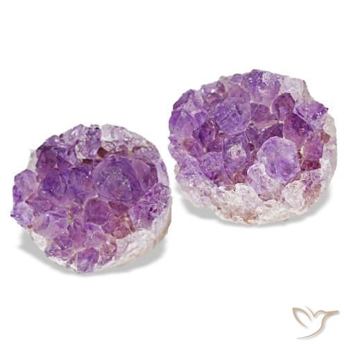19.60 ctw Violet Druzy Amethyst Stones, Natural Druzy Amethyst in Fancy Crystal Cluster Shape for Sale