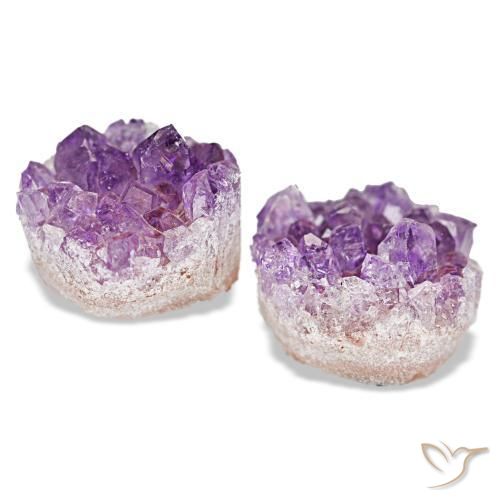Druzy Amethyst Gemstones in 13.9 x 12.7 mm Size for Sale, Druzy Amethyst Stones in Medium Pink Violet Color