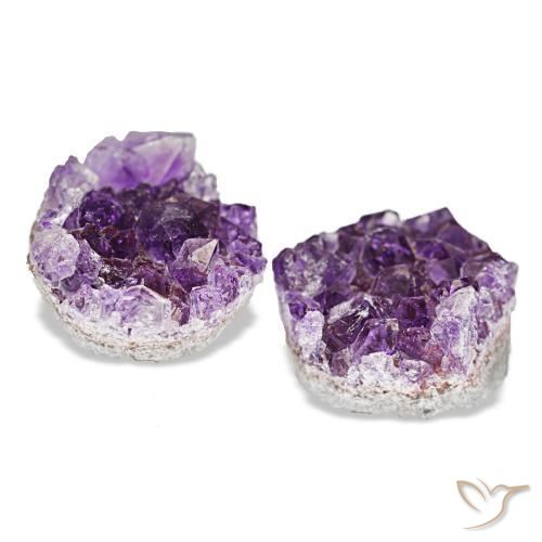 Druzy Amethyst Gemstones in 12.2 x 12.1 mm Size for Sale, Druzy Amethyst Stones in Medium Violet Color