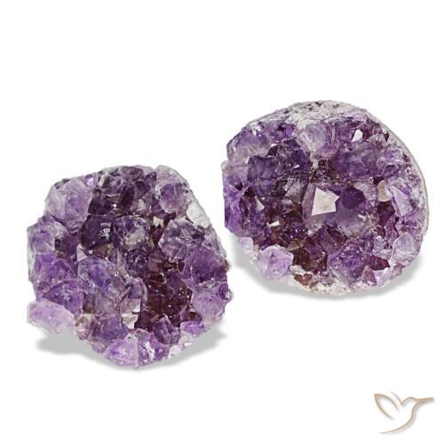 17.81 ctw Violet Druzy Amethyst Stones, Natural Druzy Amethyst in Fancy Crystal Cluster Shape for Sale