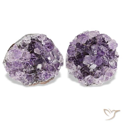 14.89 ctw Violet Druzy Amethyst Gemstones, Druzy Amethyst Gems in Fancy Crystal Cluster Shape for Sale.