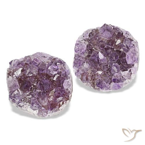 14.93 ctw Violet Druzy Amethyst Stones, Natural Druzy Amethyst in Fancy Crystal Cluster Shape for Sale