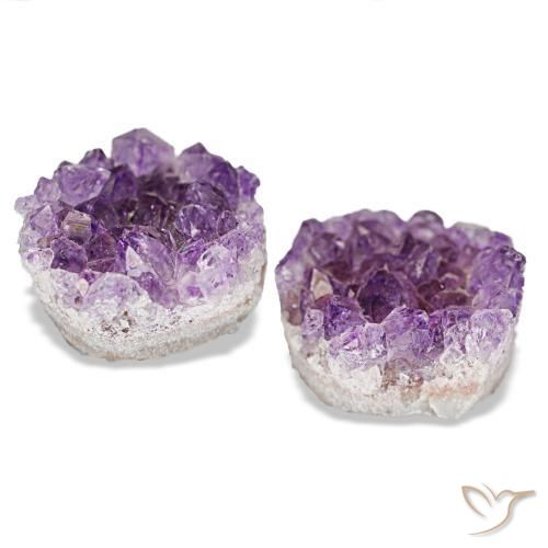 Druzy Amethyst Gemstones in 14.7 x 13 mm Size for Sale, Druzy Amethyst Stones in Medium Violet Color